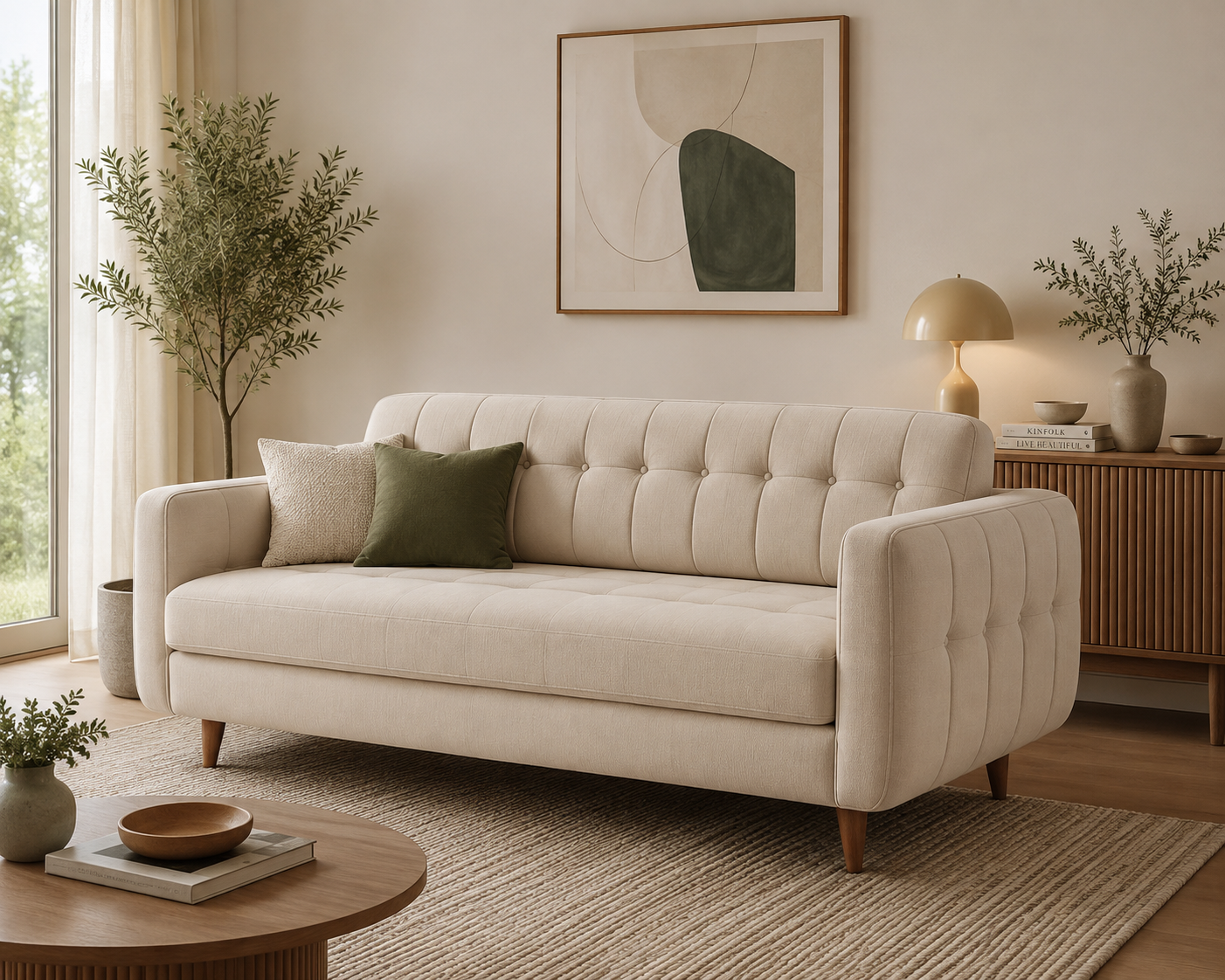 Nova Premium tufted 3 Seater sofa crafted for timeless comfort, durability, and modern living.